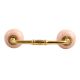 Baby Pink Crackle Ceramic Bridge Handle